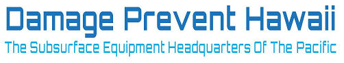 Logo for Damage Prevent Hawaii with the tagline 'The Subsurface Equipment Headquarters Of The Pacific'